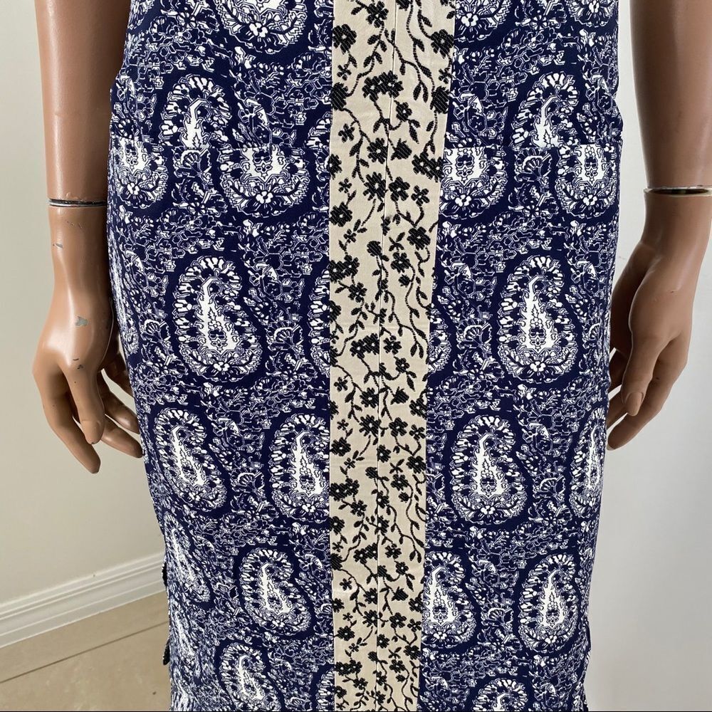 ALTUZARRA as seen on “ Live With Kelley “ Cyrus navy blue paisley midi skirt 6 - Picture 10 of 15